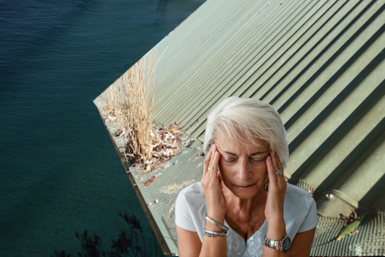 
Gutter Guard Disappointment: Woman`s Startled Reaction in portstephens